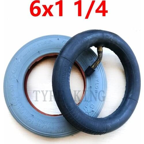 Wheelchair Parts 6x1 1/4 Inner and Outer Tyre 6*1 1/4 Inflatable Wheel Tire 6 Inch Tyre