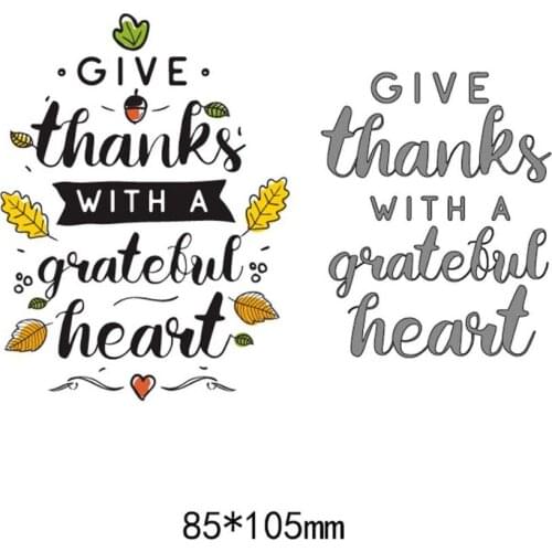 Diy paper craft letters thankful pattern cutting Dies metal cutting dies Craft Embossing Scrapbooking home decoration