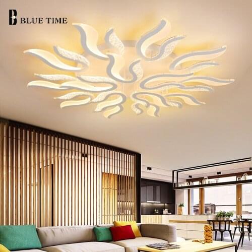 Home Lights Modern Led Ceiling Lamp For Living room Bedroom Dining room Metal Lustre Ceiling Light Fixtures 110V 220V Dimmable