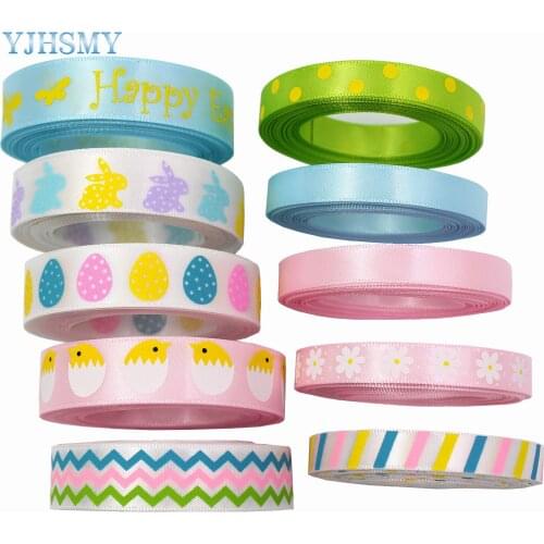 Easter Sunday Series Cartoon Ribbons,5/8"(16MM),10Yards Bow Cap Accessories Party Gift Wrap DIY Handmade Materials 201226-3