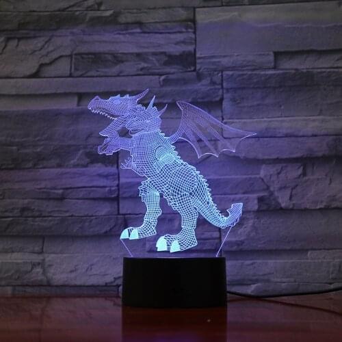 Nighdn 3d Lamp Night Light Dinosaur Lamp Creative Colorful Home Decor Lamp Bedroom Bedside Lighting Gifts for Kids Birthday