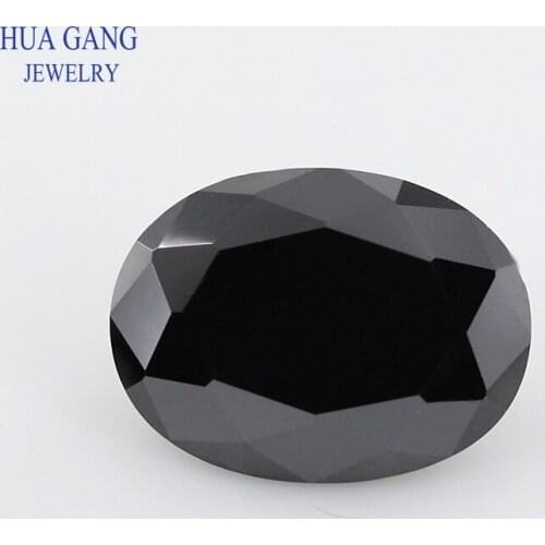 Synthetic Gems Black Glass Stones Oval Shape Wholesale Jewelry Beads Glass Gems Beads Free Shipping