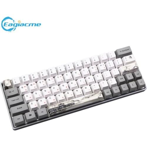 72keys PBT Keycaps For GK61 Mechanical Keyboard Korean/Japanese/Russian Dye Sublimation OEM Profile Ink Painting For GH60 GK64