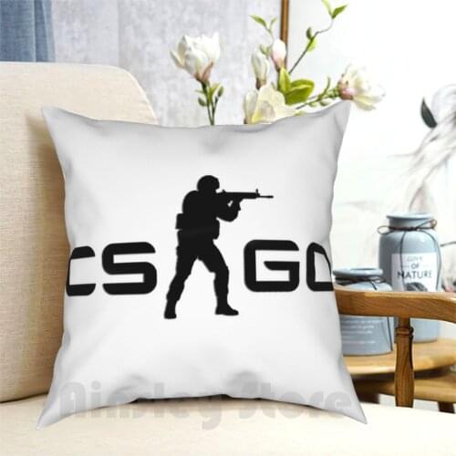 Csgo Pillow Case Printed Home Soft Throw Pillow Csgo Steam Games Counter Strike Gun Gun Game Shooter Counter Strike