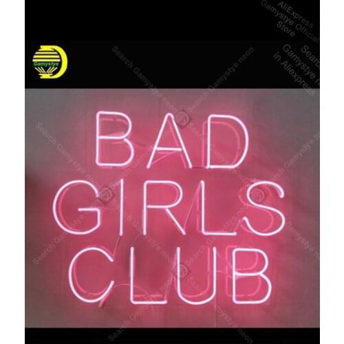 Bad Girls Club Neon Sign Handmade neon light adornment Decorate Hotel Home Neon Beer Signs Neon Skull Sign Tube Neon Shop beer