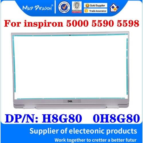 New Original H8G80 0H8G80 460.0HG1G.0001 For Dell Inspiron 5000 5590 5598 Laptops White Lcd Front Cover LCD Bezel cover Assembly