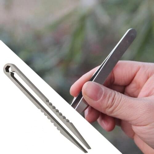 Tweezers Mini Precision Titanium Portable Outdoor Tweezers Fishing Tackle Camping Equipment