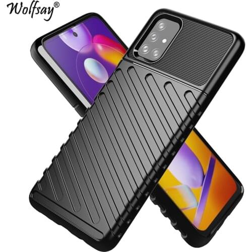 Rugged Fiber Shield Cover For Samsung Galaxy M31S Case Anti-knock Full Cover Back Case For Samsung M31S Case For Samsung M31S