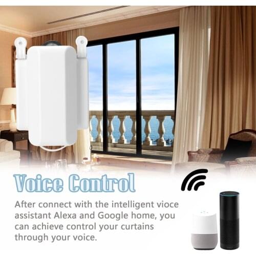 M027 Tuya WiFi Smart Curtain Motor Remote Controller Curtain Motors Voice Control Switch APP Control with Alexa Google Home