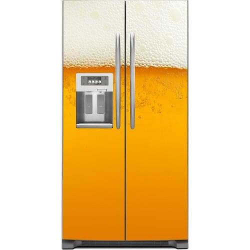 3D Cold Beer Bar Wholesale Art SelfAdhesive Refrigerator Sticker Fridge Door Cover Wallpaper 60x150cm 60x180cm 100x180cm