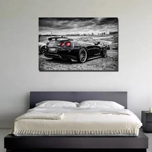 Modern HD Poster Nordic Exquisite Canvas Oil Painting Super Car Nissan GTR Wall Art Picture Living Room Home Decoration