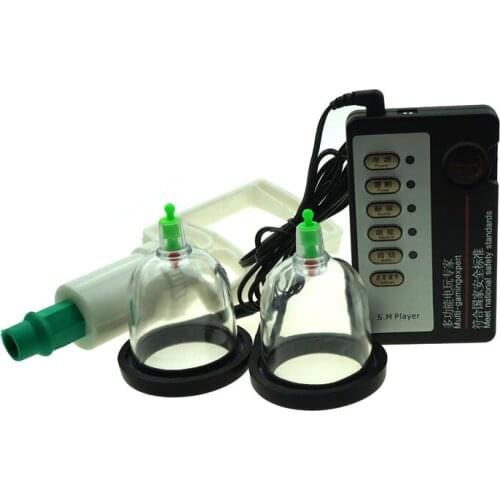 Vacuum Breast Suction Cups Electro Shock Therapy Massage Sex Toys Nipple Clitoris Stimulator Breasts Pump Enlargement For Woman
