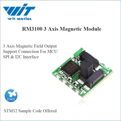 WitMotion High-Precision RM3100 Military-grade Magnetometer Sensor Magnetic Field Module Digital Electronic Compass For MCU
