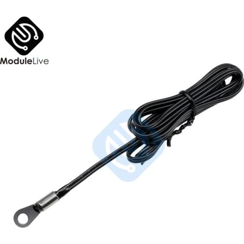 W1209 W1401 1m 100cm Waterproof NTC 10K 1% 3950 Thermistor Accuracy Temperature Sensor Wire Cable Probe Fixed Mounting Hole