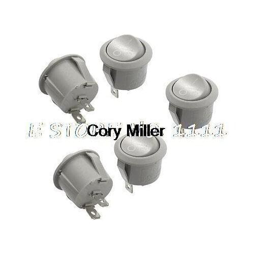 19mm Diameter AC 6A/250V 2 Terminal SPST On-Off Round Rocker Switch