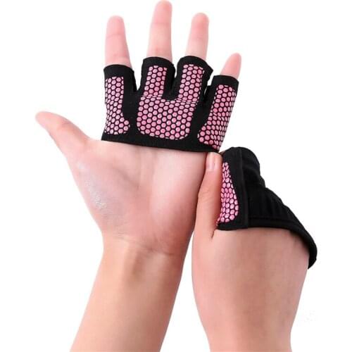 2 pcs Breathable Yoga Half Finger Gloves Bodybuilding Gym Weightlifting Non-Slip Hand Protector Gloves