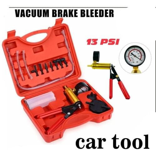 2 In 1 Hand Held Car Vacuum Pump Tester Set Brake Bleeder Bleeding Tool Car Diagnostic-tool With Vacuum Gauge Car Tool