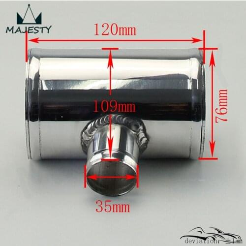 3" to 3" T-Pipe Aluminum Pipe 76mm To 76mm T Shape Tube Pipe for 35mm ID BOV 3