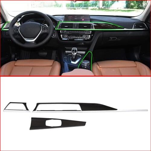 3 Pcs for BMW 3 4 Series f30 f34 GT 316i 320li 2013-2017 Center Console Decoration Panel Cover Trim ABS Car Interior Accessories
