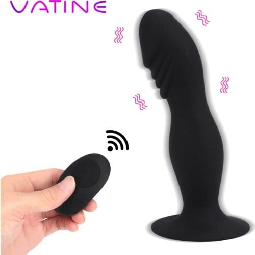 Wireless Remote Control Anal Vibrator G-spot Prostate Massager Vibrator 10 Speeds Vibrating Butt Plug Sex Toys for Women Men