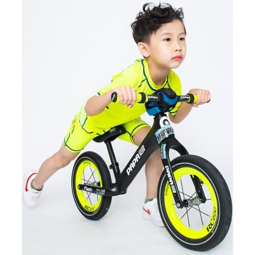Kids short cycling jersey sets 2020 boys quick drying Childrens Balance bike clothing go pro breathable baby pad summer