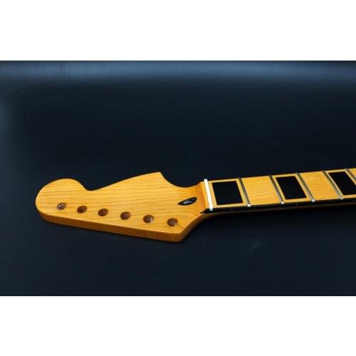 S3 25.5 INCH 22 Fret Yinfente Guitar Neck Maple Wood Unfinished MAPLE Fingerboard Yellow color