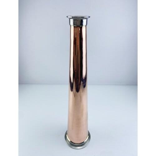 Copper Cone 4"(102mm) OD119 x 2"(51mm)OD64,Tri Clamp Reducer For Onion Head, Length 20"(500mm),Thickness 2mm