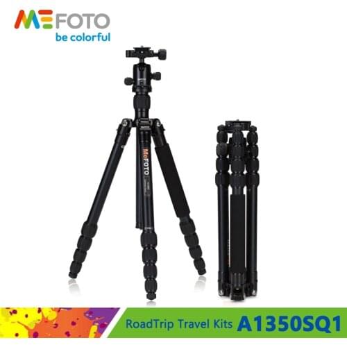 MeFOTO A1350SQ1 Tripod Camera Monopod Aluminum Portable Tripods Q1 Head 5 Section Max Loading 8kg Free Shipping