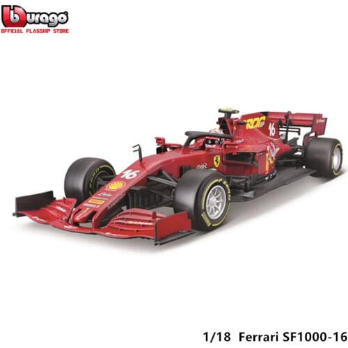 Bburago 1:18 2020 SF1000 F1 Racing #16 Charles Leclerc Formula Car Static Die Cast Vehicles Collectible Model Car Toys