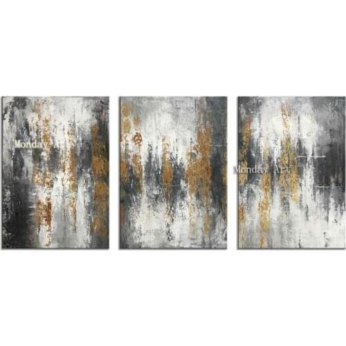 3 Panel set Hand Painted Modern Abstract Oil Painting Wall Art Canvas painting Home Decoration Picture For Kitchen Living Room