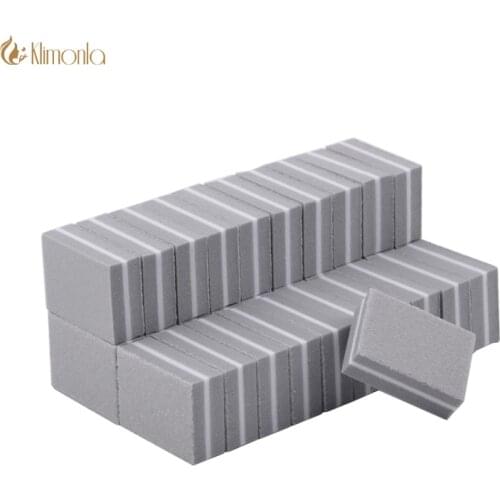 20Pcs/Lot Mini Gray Sponge Sanding Block Nail File 100/180 Grit Nail Art Emery Board Manicure Nails Salon Accessoires Tools