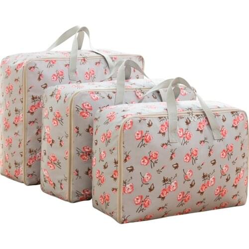 New Lovely Print Oxford Storage Bag With Handle Durable Closet Organizer For Travel Wardrobe Home Quilt Toy Sundries Tidy Bag