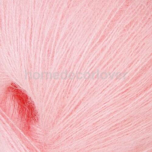 One Skein of Angola Mohair Cashmere Wool Knitting Yarn Needlecraft Pink New