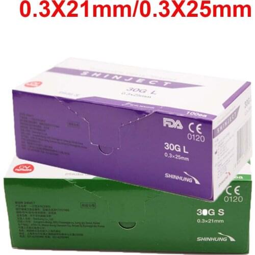 0.3X21mm 0.3X25mm Disposable Dental Injection Head Syringe Needle