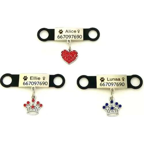 Hot Sale Pet Collar Tag Stainless Steel Cat Dog Pet Collar Tag for 1.5cm 2.0cm Width Dog Collars Name Collar