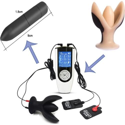 Electric Shock Dildo Butt Plug E-stim Nipple Pad Anal Dilator Anal Plug Vibrator Prostate Massager Vagina Plug Vibrator Sex Toy