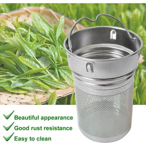 Two Mesh Non-rust Stainless Steel Hiking Tea Strainer Bottle Portable Drinking Cup Tea Infusers Home for laser Hole Office