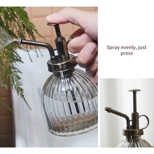 Durable Transparent Glass Garden Watering Pot Plants Flowers Watering Kettle Spray Bottle Mister Sprayer Garden Tools