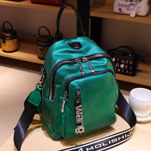 Luxury womens backpack hollow out mini back pack soft PU leather mochila para hombre 2021 new school travel shoulder bags