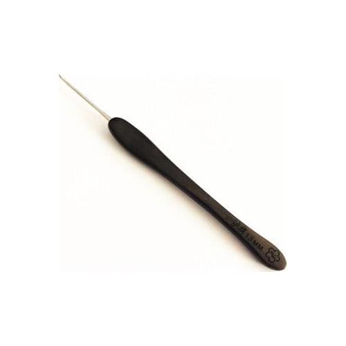 Crochet Ebony Handle Crochet Tool Hand Polished Stainless Steel Needle