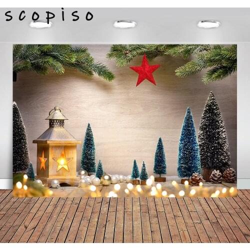 Scopiso Photography Background Christmas Lantern Trees Fir Branches Custom Shoot Prop Background Photocall Photo Studio