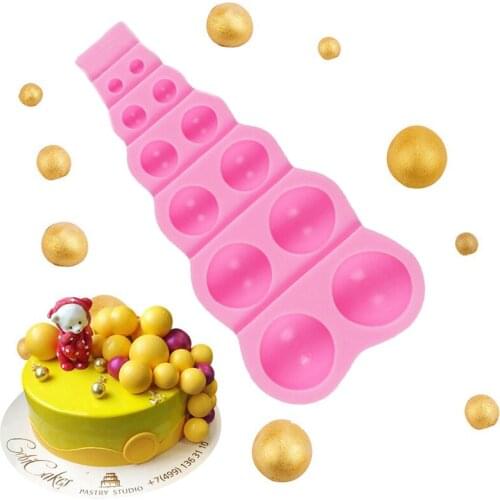 Silicone Cake Model Chocolate Fudge Mold Large Small Multi Size Pearl Ball Shape DIY Baking Kitchen Baking Cake Tool Decoration
