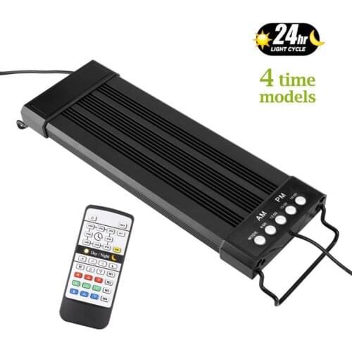 Aquarium Fish Tank LED Lighting Lamp with Sunrise Sunset Controller Automatic RGB Full Spectrum Lights 110V-240V 35-80cm