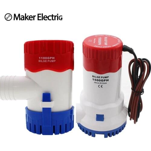Bilge Pump 12v 1100GPH 1500GPH 12VDC Rule Water Pump used in Boat Seaplane Motor Homes Houseboat Submersiber Pump