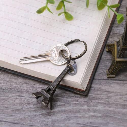 5cm Vintage Bronze Tone Paris Eiffel Tower Figurine Statue Alloy Model Decor