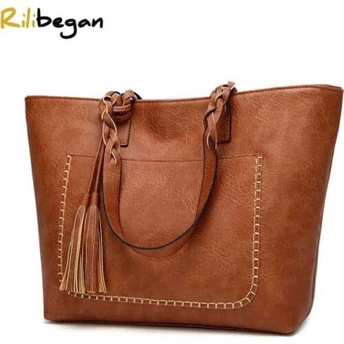 High Quality Casual Vintage Women Shoulder Bag PU Versatial Bags Fashion Female Handbags Large Capacity Messenger Tote Bags