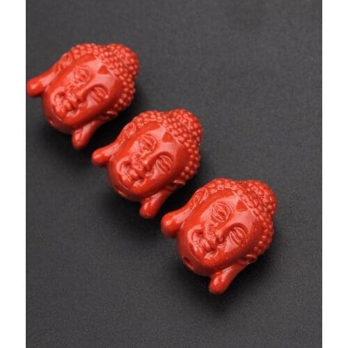10pcs/lot Bodhisattva Buddha head shape Cabochon Coral Beads White/Red Color Fit Bracelet & necklace For Jewelry Making