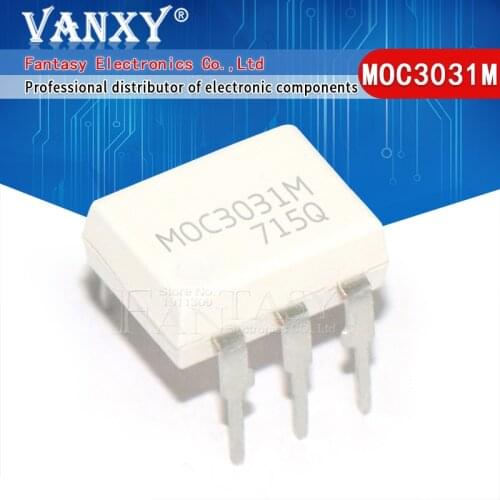 10pcs MOC3031 DIP MOC3031M DIP-6 SCR optocoupler