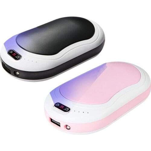 10000MAh 4 in 1 USB Rechargeable Electric Hand Warmer Double-Side 5S Heating Mini 5V Pocket Power Bank Warmer