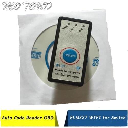 Works on IOS and Android V1.5 ELM 327 Wifi Auto Scanner ELM327 Wifi Switch Code Reader OBD2 ELM327 on/Off Switch Wifi